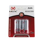 Pilhas Recarregáveis AAA de 1000mAh 4 Unid Mox Mo-aaa1000b4