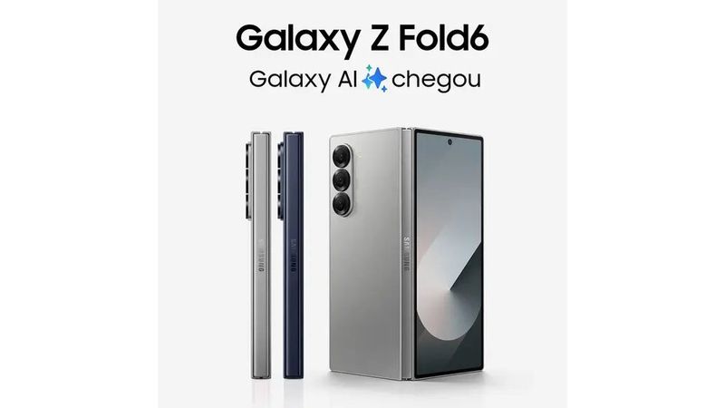 Smartphone Samsung Galaxy Z Fold6 512GB Azul 5G - Tela dobrável de