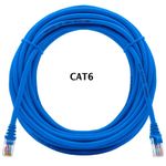 Cabo De Rede Cat6 50 Metros Ethernet Lan Gigabit 100/1000 Mbps