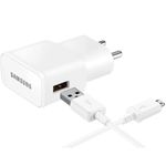 Carregador Completo Fast Charge Samsung V8 Galaxy S1 S2 S3 S4 S5 S6 S7 Branco