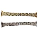 Smartwatch Kit 2 Pulseiras Luxo Pedra Strass Aço 3 Elos