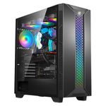 Gabinete Gamer Thalatha Mid Tower ArGB Alumínio Preto DCA-SM-THALA5/BK  Draxen