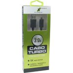 Cabo USB Turbo Micro USB 3.0a V8 2Metros X-CELL Preto - XC-CD-14