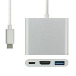 Adaptador Conversor USB 3.1 Type-C Thunderbolt 3.0 x HDMI USB 3 Tipo-C
