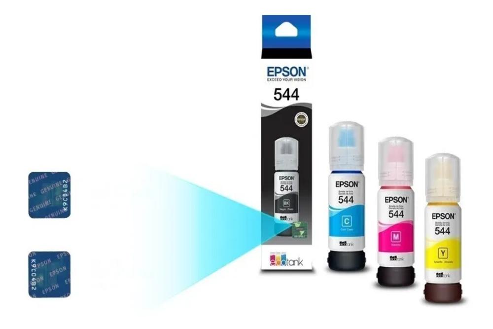 Garrafa De Tinta Refil Para Impressora Original Epson T554 Preto 65ml ...