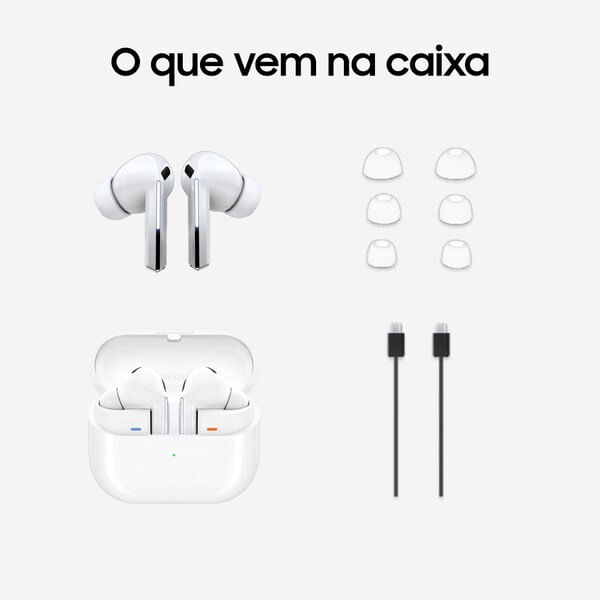 Fone de Ouvido Samsung Galaxy Buds3 Pro Bluetooth - Branco SM