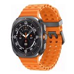 Relogio Smartwatch Watch Ultra W7 Super Amoled 47mm Preto Pulseira Laranja