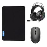 Kit Mouse Pad Speed Gamer + Mouse Wireless USB Optical + Headset 7.1 - HP