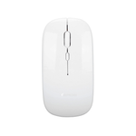 Mouse Sem Fio Recarregável Wireless Bluetooth LED RGB - Branco - Verde