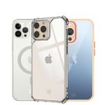 BLACK FRIDAY - Combo 3 em 1 - Capa Lite Rosa + Clear Proof + Magsafe Transparente para iPhone - Gshield