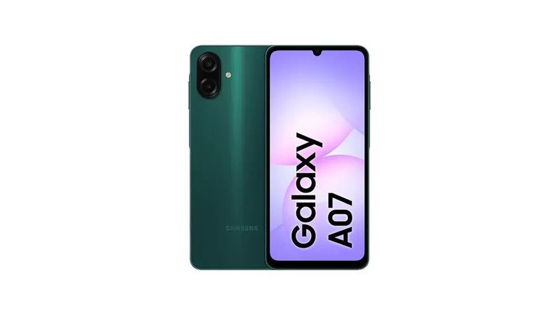 Smartphone Samsung Galaxy A07 128GB - Verde, 4G, RAM 4GB, Câmera 50MP + Selfie 8MP, Tela 6,7