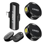 Microfone Lapela  Redondo com Imã Sem Fio Para iPhone 8 ao 14 - KMF4-A