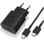 Carregador Samsung Super Fast 25w (cabo Usb-c) Preto Novo